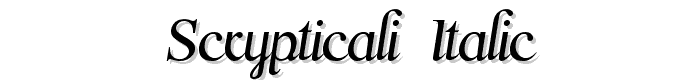Scrypticali Italic font